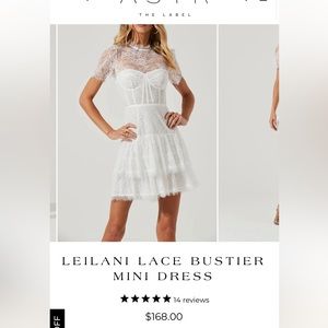 Astr the label - Leilani Lace Bustier Mini Dress in White